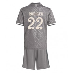 Real Madrid Antonio Rudiger #22 Tredje skjorte til barn 2024-25 Kortermet (+ korte bukser)